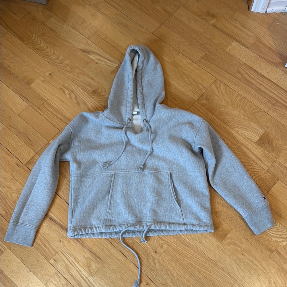 champion Reverse Weave Gray Hooded Sweatshirt medium
